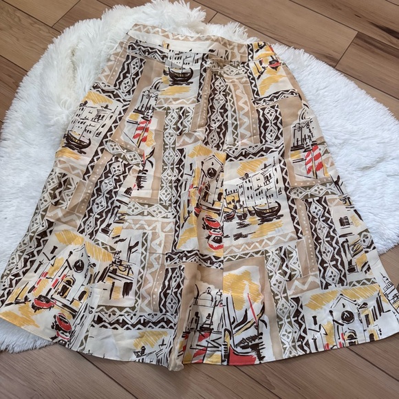 Talbots Dresses & Skirts - Talbots 100% Silk Skirt with Venice, Italy print size 2